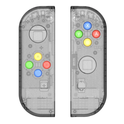 5 цветов OEM Корпус Замена Прозрачный чехол для консоли Joycon переключатель консоль LR контроллер запчасти для ремонта - Цвет: Black
