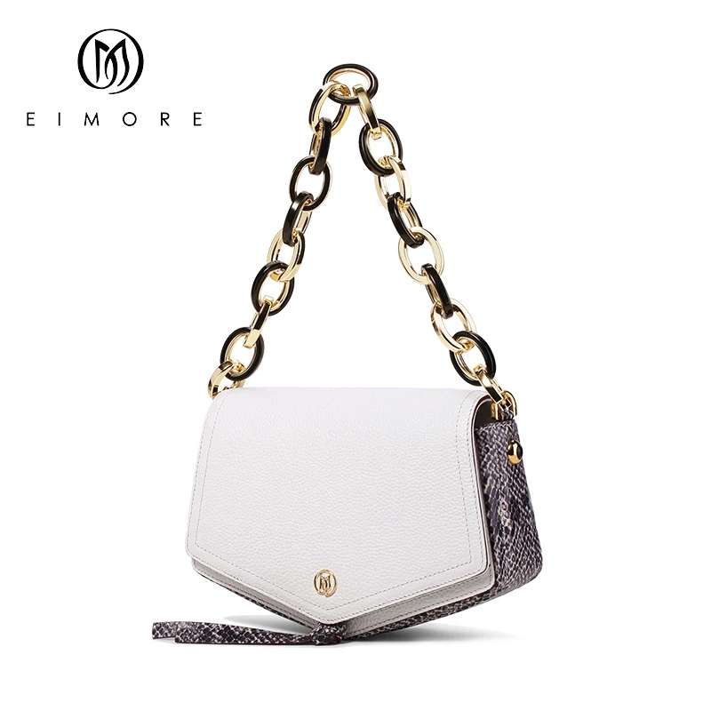 

EIMORE Designer New Women Shoulder Bag Cow Genuine Leather Women Bags Female Handbags Flap Crossbody Bags Tote For Women