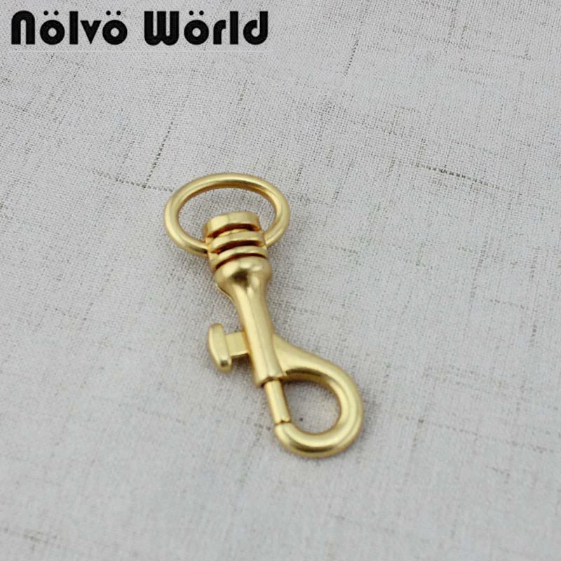 

2-30-100 pieces 61*19mm 3/4" customize satin gold swivel snap hook clasp clips