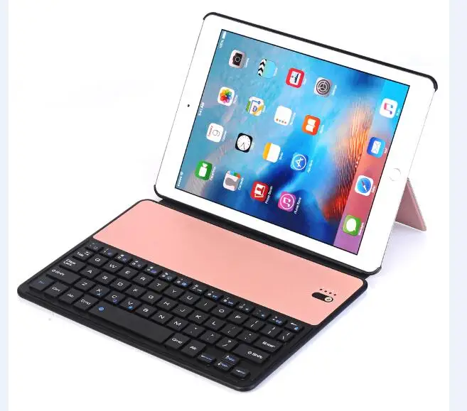 For iPad A1822 A1823 2018 A1893 Wireless Bluetooth Keyboard PU Leather