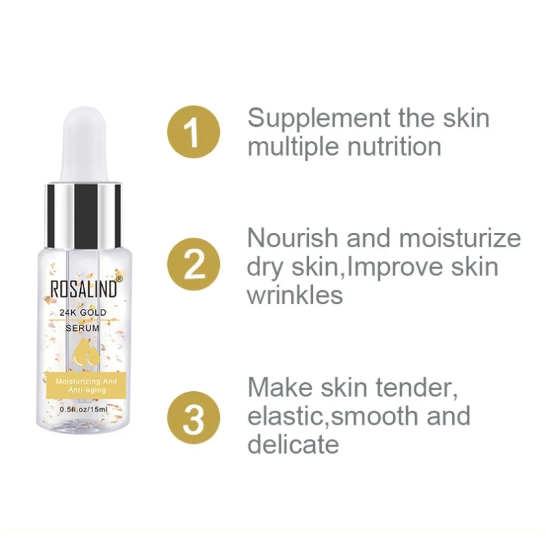 Шесть сыворотка с пептидами 24 K Gold Anti-Aging Увлажняющий уход за кожей лица отбеливающий для лица D1