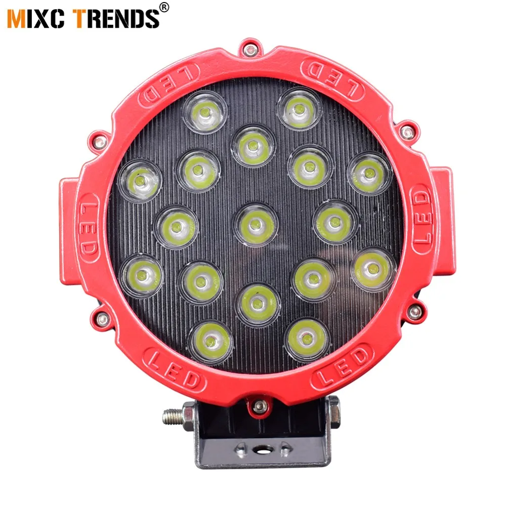 51W LED Work Light 12V 24V Offroad 4x4 ATV SUV Spot Daytime Running Lights Truck Tractor Warning Spotlight Fog Lamps | Автомобили и