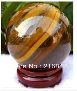 Free shipping&gt&gt&gtNATURE TIGER EYE QUARTZ CRYSTAL SPHERE 55mm+ STAND |