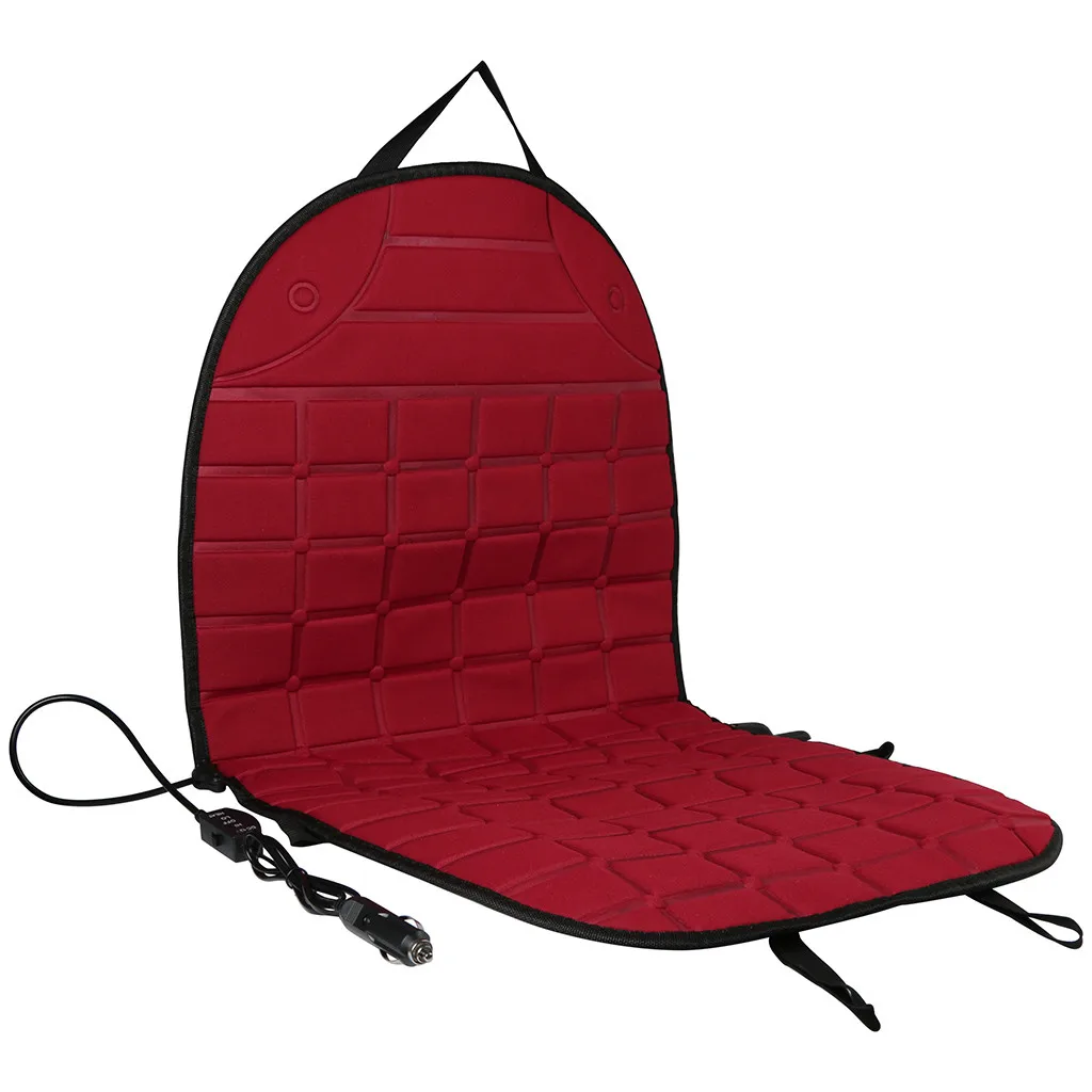 Квадратная подушка на одно сиденье автомобиля подогрев сидений изоляции зимний комплект Отопление теплое нижнее белье высокая температура низкая температура 12V 19Mar12 - Название цвета: Red