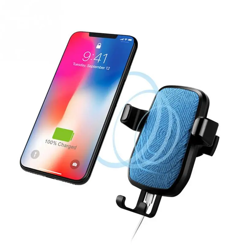 360 Degrees Car Wireless Phone Charger Gravity Bracket