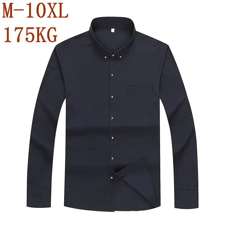 

Size 10XL 8XL 6XL 2018 New Design Business Formal Dress Shirts Men Fashion Long Sleeve Social Shirts Casual camisa masculina