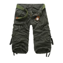 Мужские шорты, модные летние укороченные мужские шорты, хлопковые повседневные мужские шорты в стиле милитари, армейские тактические Длинные мужские шорты Карго