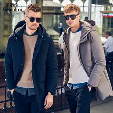 Enjeolon, брендовые зимние толстые толстовки, длинный пуховик, Мужская парка с капюшоном, пальто, Мужская теплая парка, пальто, 3XL, пуховая парка, YR2707