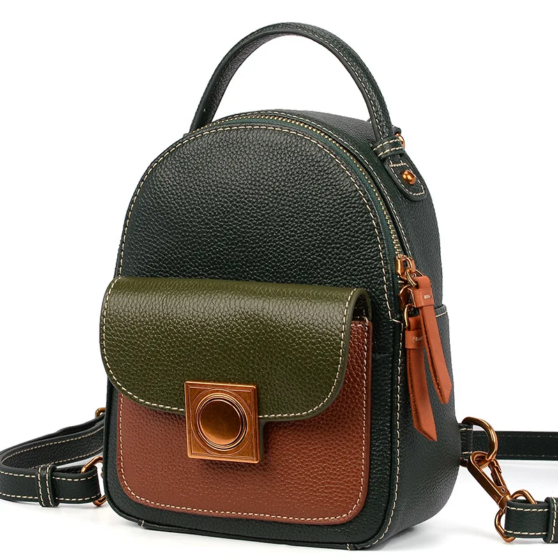 

Amasie Women Backpack Genuine Leather Lady's Fashion BackBag hot style color bump handbag WED0011