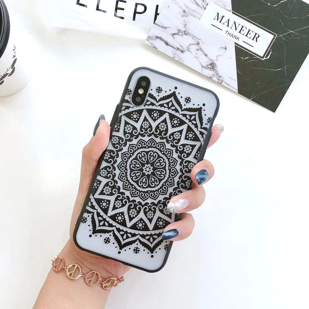 

JONSNOW Case for iPhone X Emboss Lace Floral Phone Cases for iPhone 6 6S 7 8 8 Plus Classic Protective Cover for iPhone 5 5S SE