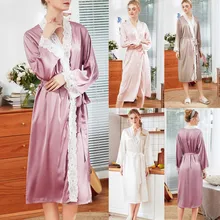 Женское кружевное Ночное платье, ночное белье, женское летнее белье, кружевной халат, одежда для сна, ночная рубашка, пальто, пижама de mujer