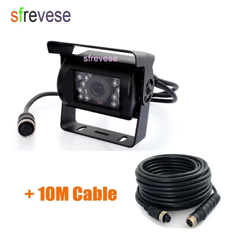 

4 Pin 18 IR Night Vision CCD Color Car Reverse Reversing Parking Backup Camera Wide View Waterproof + 10m 4 Pin cable