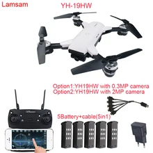 Lamsam YH-19HW мини складной Дрон с дистанционным управлением с видом от первого лица HD Камера удержания высоты Квадрокоптер, Дрон VS визуализации XS809HW E58 RC вертолет