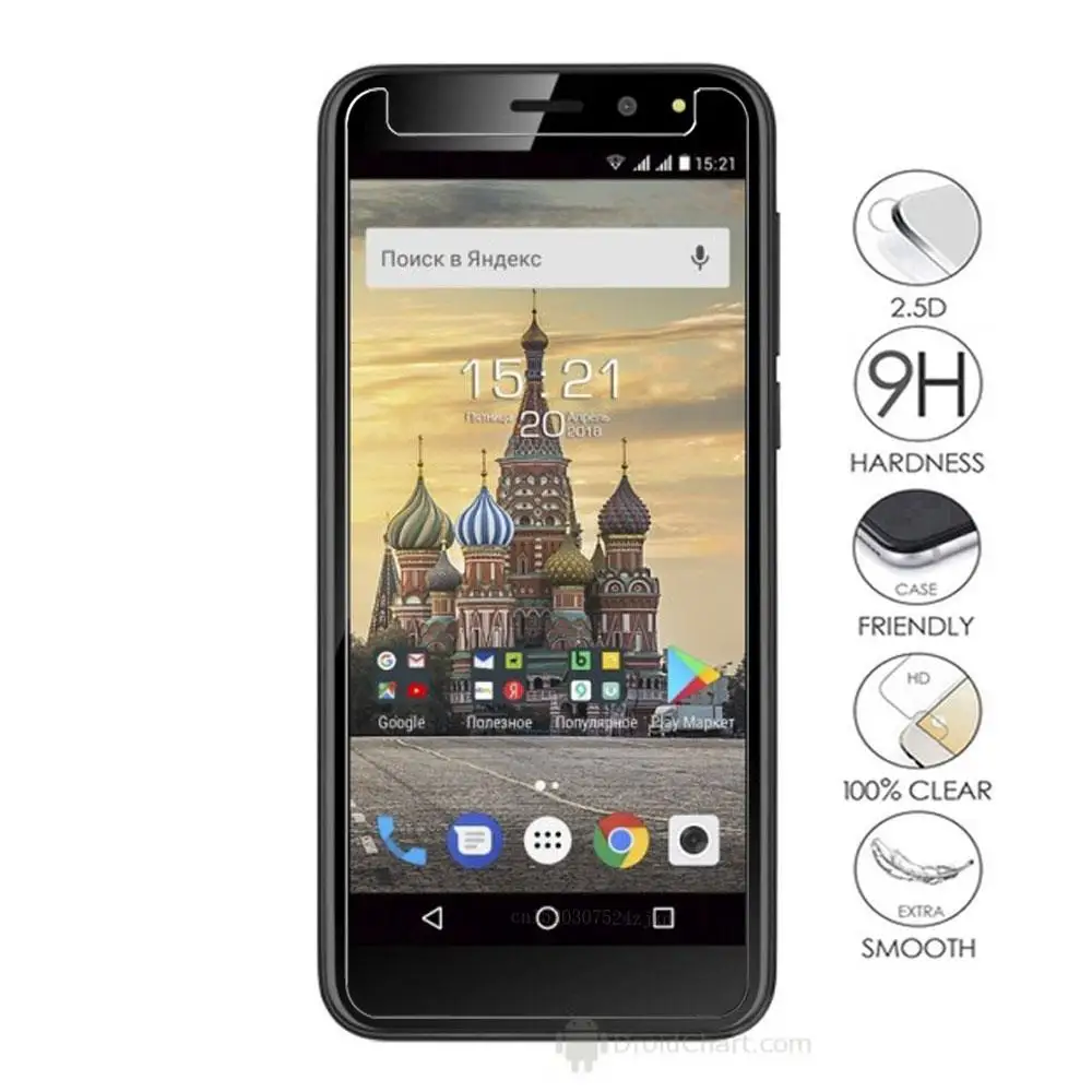 Закаленное стекло 9H для смартфона Fly Life Compact 4G 5 0 дюйма Защитная пленка экрана