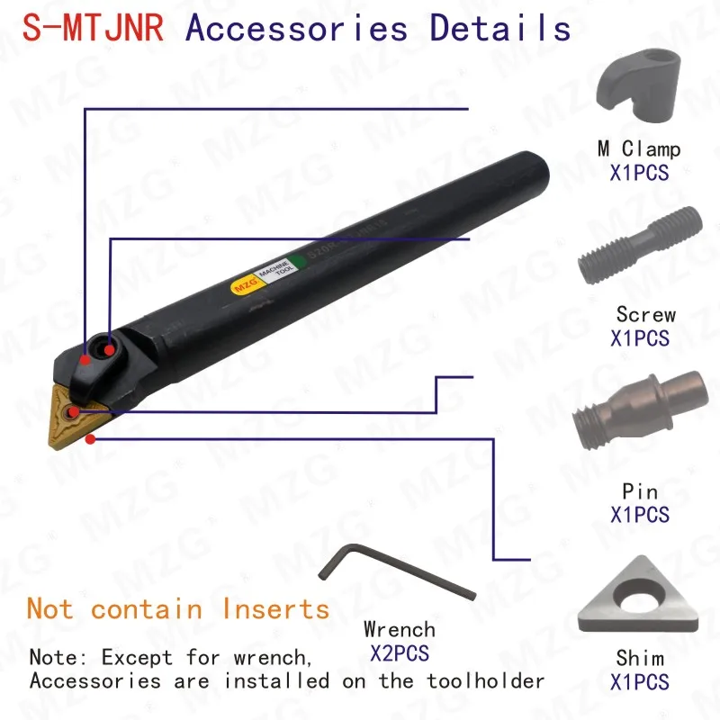 MOSASK S20R-MTJNR16 внутреннее отверстие токарный инструмент ЧПУ Токарный станок Главный угол вращения 93 градуса обработанное отверстие Fit 60