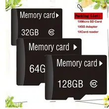 Карт памяти Micro SD карта 1 Гб 2 ГБ 4 ГБ 8 ГБ 16 ГБ 32 ГБ класс 10 Microsd TF карта флеш-накопитель+ адаптер 50 шт./1 сумка