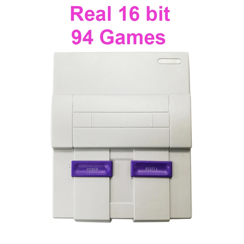 

Real 16 Bit Built-in 94 Games Mini Video Game Console for SNES Style with Alien 3/Sonic/Wild Guns/Final Fight/Mega Man X, etc.