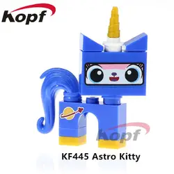 KF445 Супер Герои серии фильма Astro Kitty синий Unikitty микростроительные игрушки Кирпичи здание блокирует обучение действие детей Gif