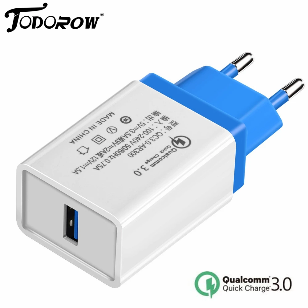Todorow Quick Charge QC 3.0 Travel Mobile Phone Fast USB Charger Output3.5A 2.0 Compatible for Samsung Xiaomi 5 Huawei lg | Мобильные