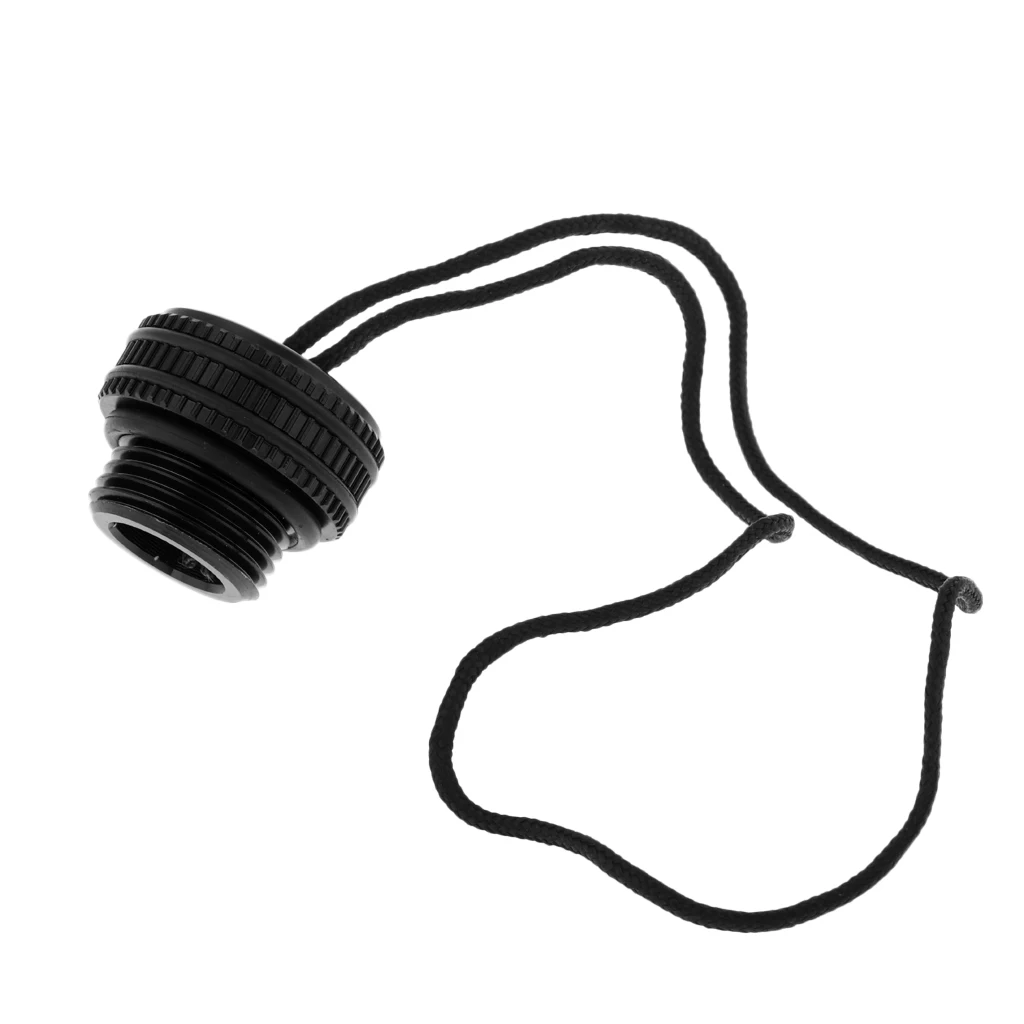 Aluminum Alloy Scuba Diving Dive Tank Valve Threaded Dust Plug  Cover Tank Protection with Attachment Lanyard Accessories
