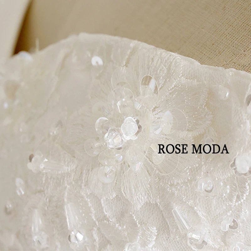 Роза Moda кружево свадебное платье 2019 с кристаллами в пол Boho Свадебное es пляж реальные фотографии