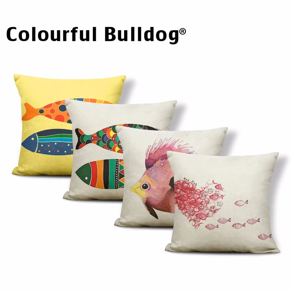 Sea Animal Fish Cushion Pillow Ocean Shark Pillow Case Bed Decorations