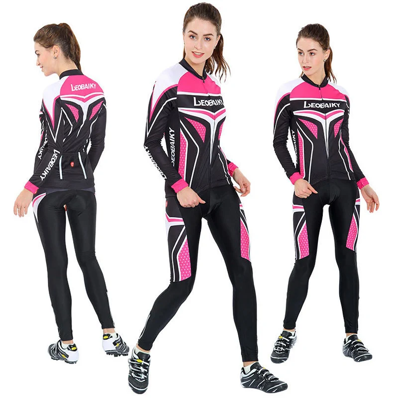 Autumn Long Sleeve Women Cycling Clothing MTB Pro Team Jersey Bike Riding Suit Breathable Bicycle Clothes Ladies Cycling Sets