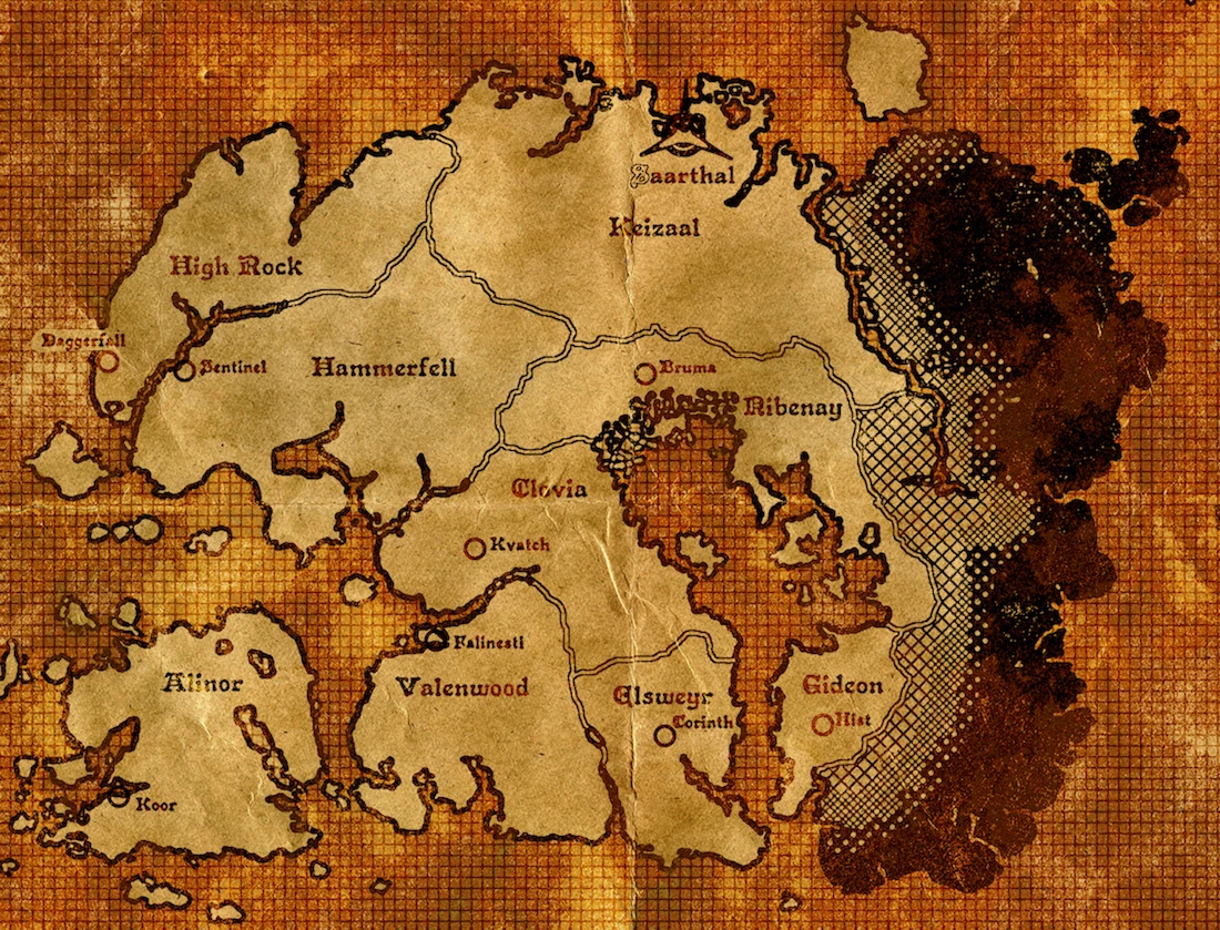 Карта мира tes