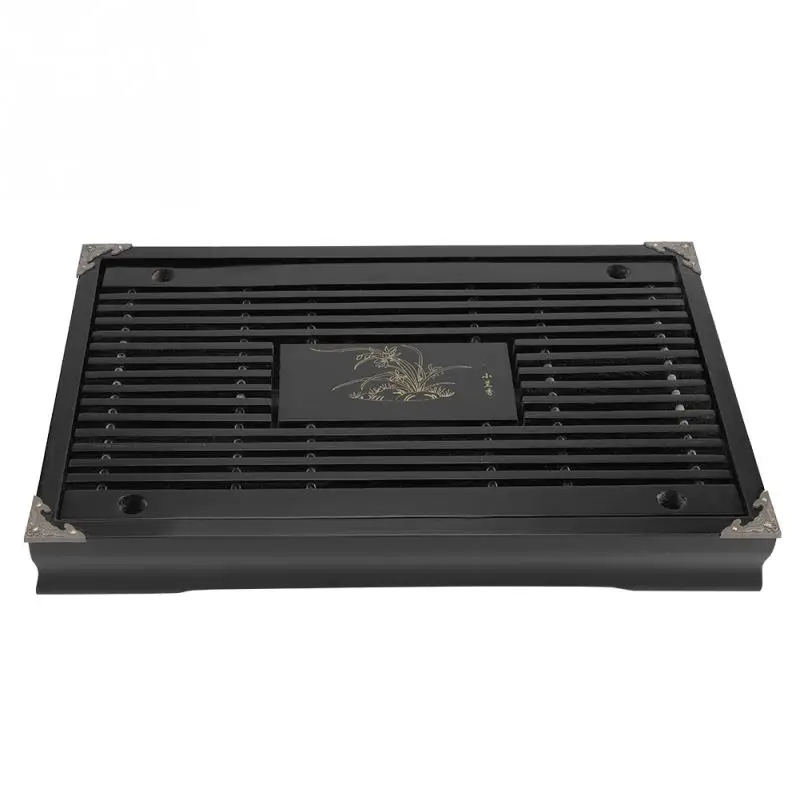  Wood tea tray Drainage water storage kung fu tea set Drawer tea room board table Chinese tea room c