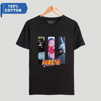 

Uzumaki Naruto Uchiha Sasuke Cotton men's t-shirt picture print casual short-sleeved cotton T-shirt summer cotton T-shirt short