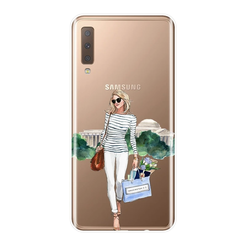 Мягкий чехол для телефона Samsung Galaxy A3 A5 A7 2016 2017 силиконовый мультяшный A6 A8 Plus 2018