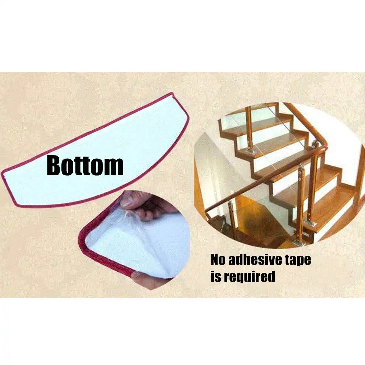 65x24cm Non Slip Tread Carpet Mats Step Staircase Mat Area Rugs Stairs Protection Cover Pad Home Decoration 3 Colors