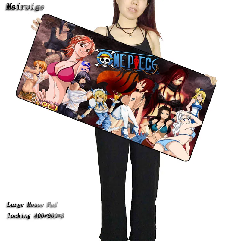

Mairuige One Piece Sexy Anime Girl Gaming Mouse Pad Lock Edge Natural Rubber Mouse Mat for Laptop Computer Keyboard Pad Desk Pad