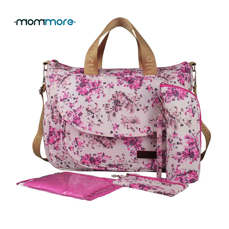 

mommore 5pcs/set Multifunctional Bolsa Maternidade Baby Diaper Bag Maternity Lady Mummy Bag Messenger Diapering Bag
