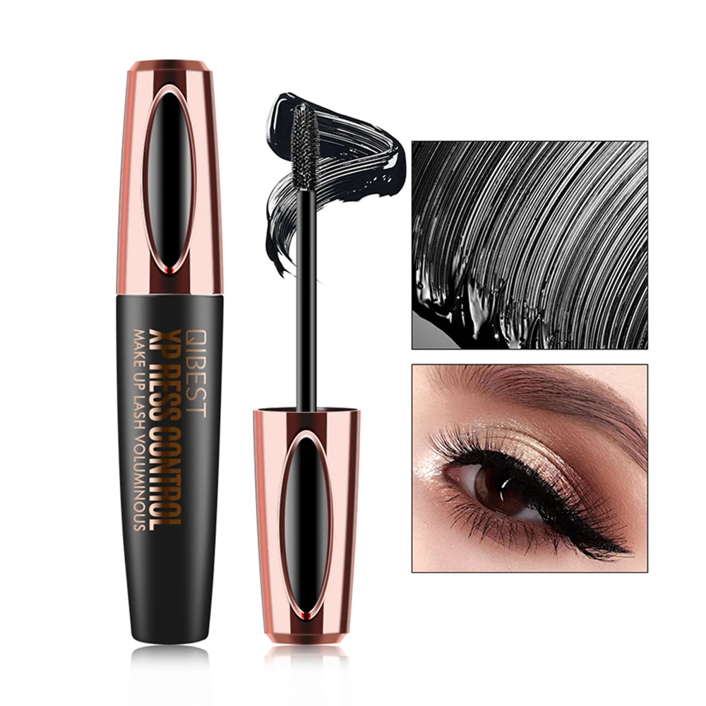 

QIBEST 1pcs Waterproof Lasting New 4d Silk Fiber Lash Mascara Waterproof Rimel 3d Tubes Korean Cosmetics TSLM2