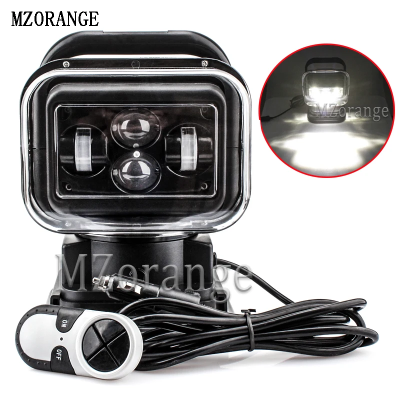 

MZORANGE Portable 50W White Remote Control Boat Car Searchlight Wireless Work Spotlight Magnetic Base Outdoor Lighting Waterproo
