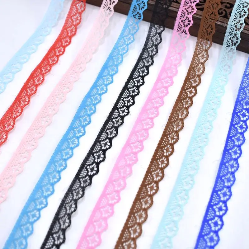 Lace Fabric Lace Ribbon Lace Garment Accessories Lace Sewing Supplies Lace Accessories Lace Sewing Accessories Clothing Accessories 10Yard lace trimming ribbon 14mm width african white cotton for DIY sewing embroidery home clothing