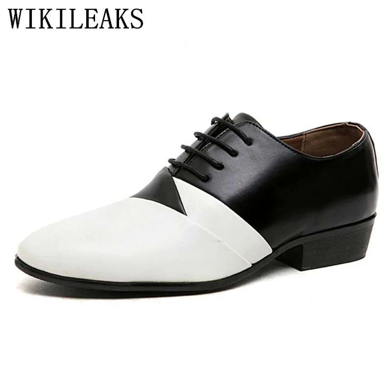 Pointu 2019 De Formelle Blanc Mariage Pour 1 Chaussures Habillées Hommes Oxford Cuir Homme En Sapatos Designer 3 Masculino E7qrP7