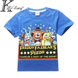 

2015 New 6-14 yrs teen boy t-shirt Short sleeve five nights at freddy boy shirt disfraces infantiles camiseta boys clothes