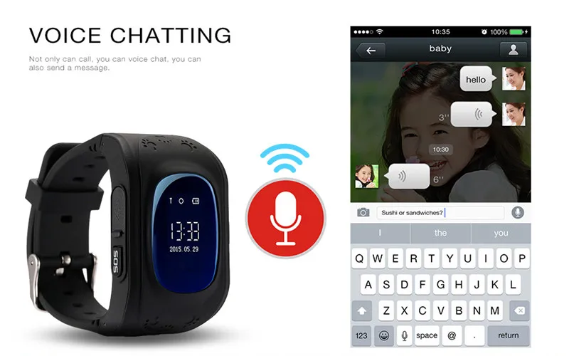 Q50 gps смарт детские часы SOS Вызов Расположение finder дети локатор трекер анти-потеря монитор детские часы подарок для IOS Android