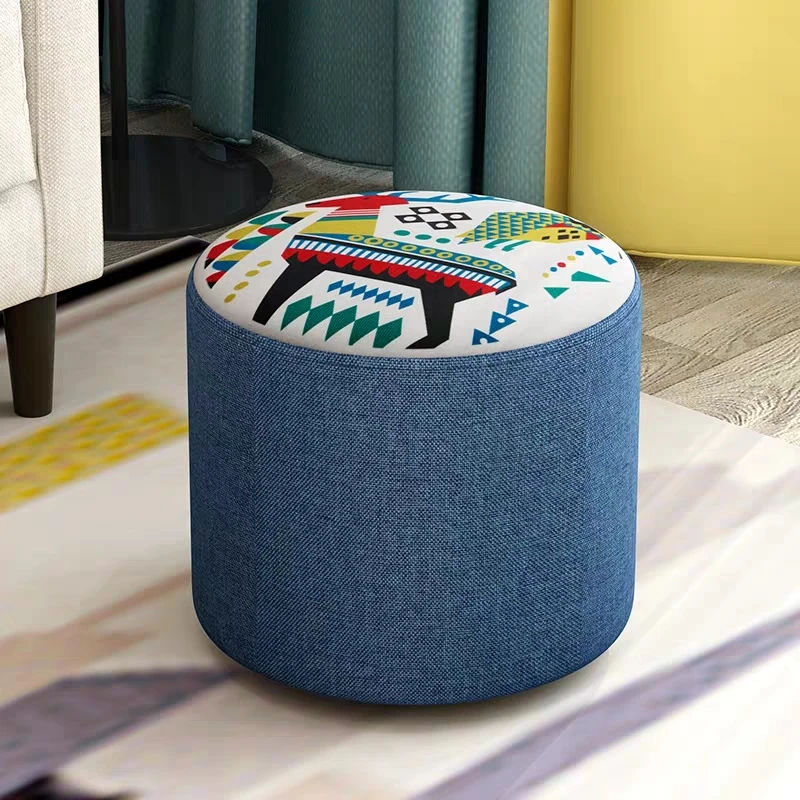 Оттоманская коробка стул скандинавский круглый Pouffe pouf детская мебель pouf скамейка ножной табурет 27 см