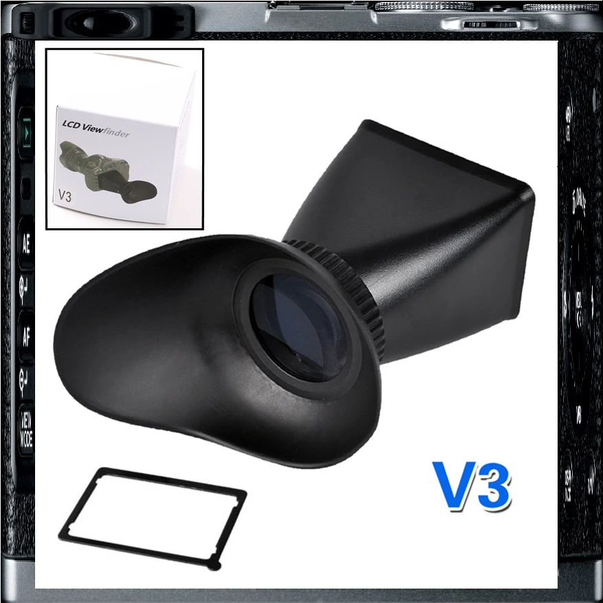 

2.8x 3" 3 inches V3 LCD Viewfinder Loupes Magnifier Viewer Extender Hood for Canon 70D 700D 650D 600D 60D T3i T4i T5i PB020