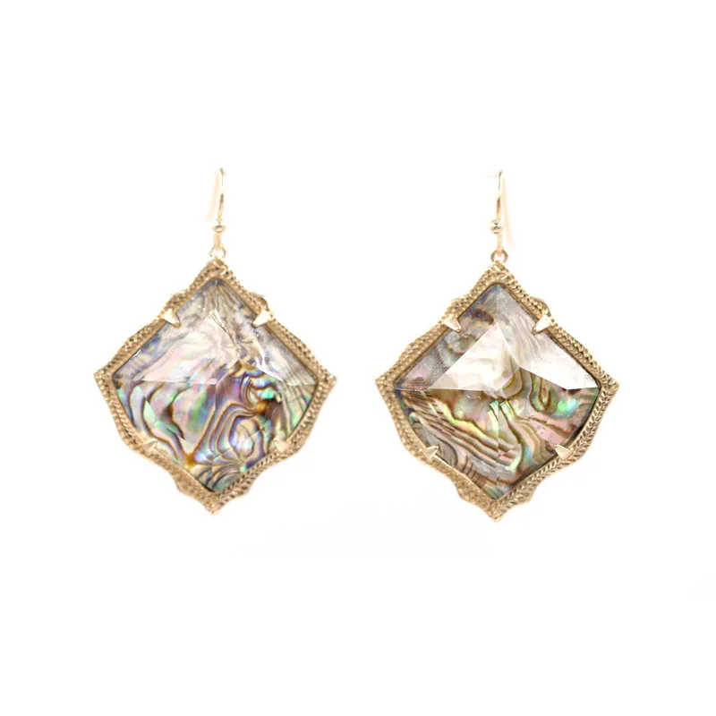 

Fashion Kite Claws Abalone Shell Stone Drop Dangle Earrings