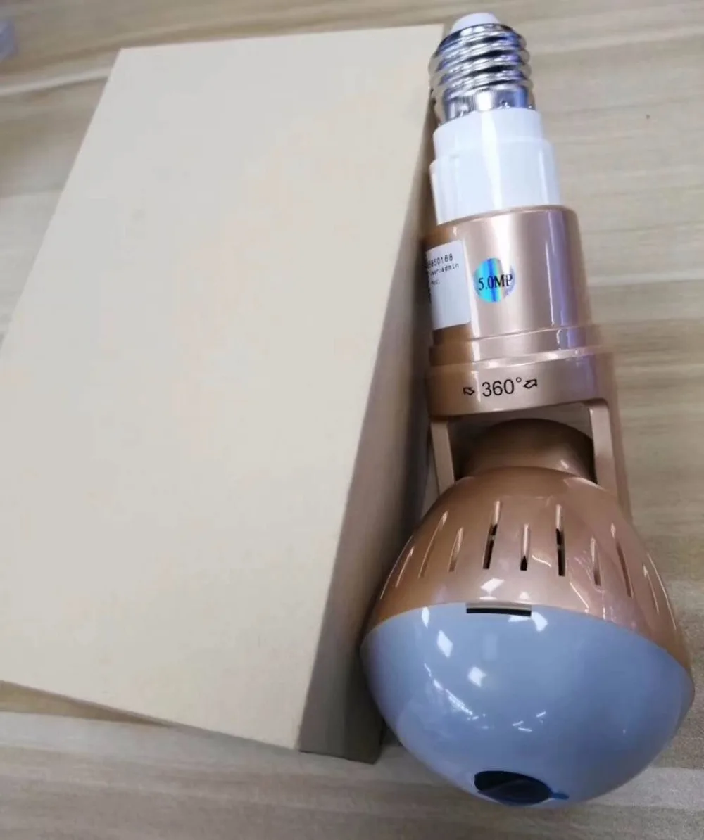 1080P 360 Degree Wireless IP Camera Bulb Light FishEye Smart Home CCTV Home Security WiFi Camera Infrared +White light