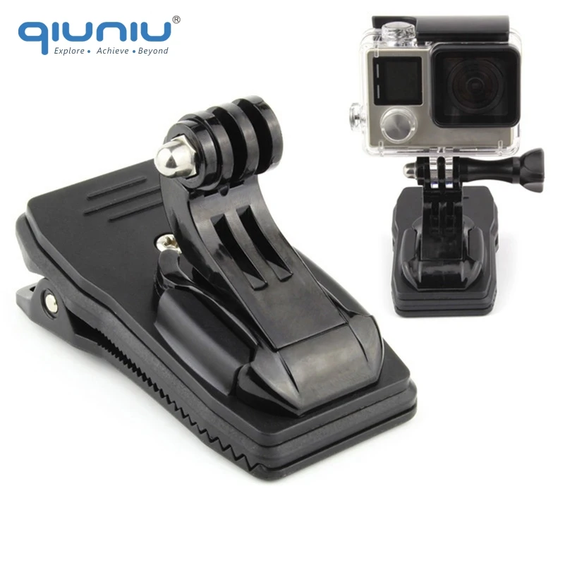 QIUNIU для GoPro 360 градусов вращающийся кронштейн крепление+ J-крючок для спортивной экшн-камеры Go Pro Hero 6 5 4 3+ 3 для SJ4000 для спортивной экшн-камеры Xiaomi Yi