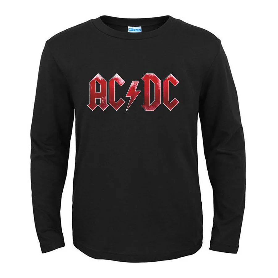 9 дизайнов винтажная ACDC AC/DC рок брендовая гитара Мужская и женская рубашка с длинными рукавами хэви-метал, панк стиль Фитнес тяжелый рок рокер - Цвет: 1