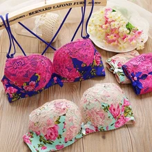 Новинка, Брендовое женское нижнее белье, милый кружевной бюстгальтер с цветочным рисунком, комплекты трусиков, сексуальный бюстгальтер на бретельках, брендовый бюстгальтер с вышивкой для молодых девушек, повседневный бюстгальтер, трусики