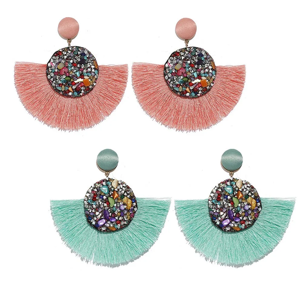 

Classic Style Women Earrings Long Tassel Dangle Drop Earrings Geometric Fringe