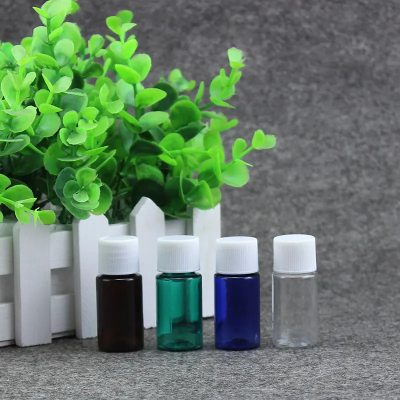 

5PCS 15ml Small Sample Empty Plastic Bottle with Screw Cap 15CC Travel Kits Display Vials Lotion Essential Oil Bottle Containers