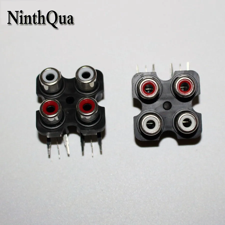 

20pcs New 4way 6Pin RCA Female Audio Video Plug,AV Concentric Socket Connector